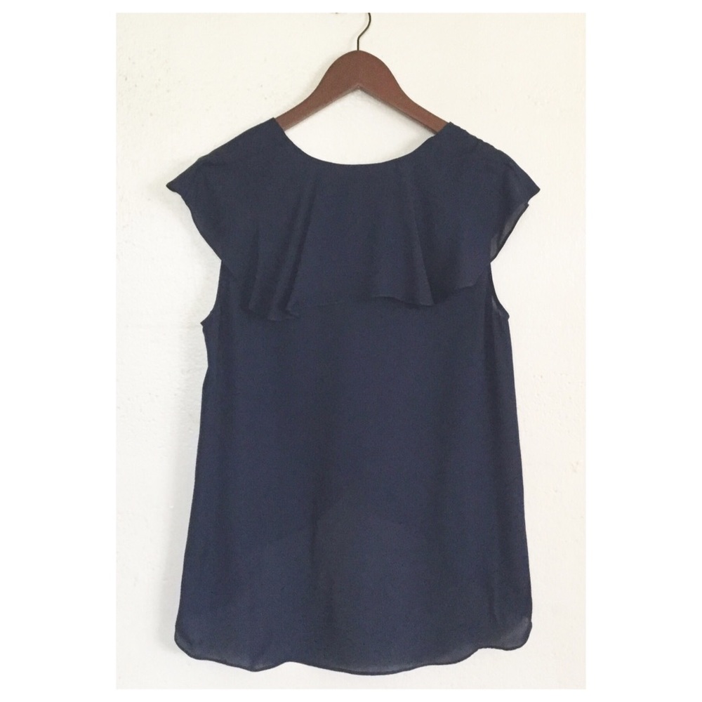 ๐บSOLD๐บ Haute Hippie Ruffle Lace Up Silk Top - Picture 6 of 8